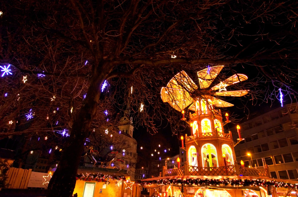christmas market in bavaria - lights